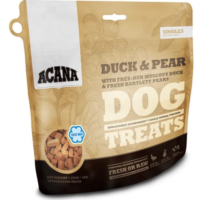 ACANA Singles Grain Free Limited Ingredient Diet Duck and Pear Formula Dog Treats