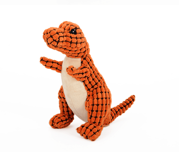 Giant Fleece Dinosaur Interactive Dog Toy With Squeakers - Perfect For Large Dogs! - Image 3