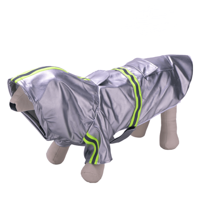 Reflective Silver Windproof Dog Cloak For Medium And Large Breeds