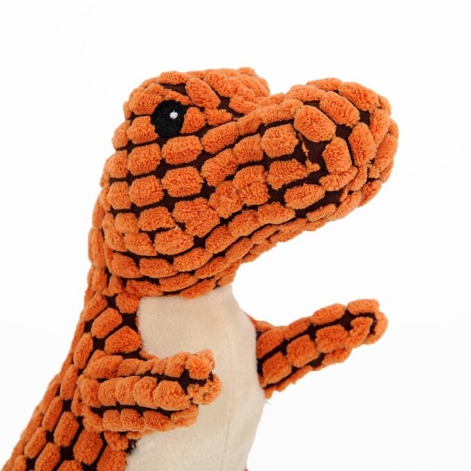 Giant Fleece Dinosaur Interactive Dog Toy With Squeakers - Perfect For Large Dogs! - Image 2