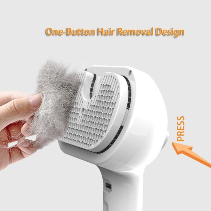 Pet Comb Self Cleaning Pets Hair Remover Brush For Dogs Grooming Comb Built-In Mist Humidifier - Image 3