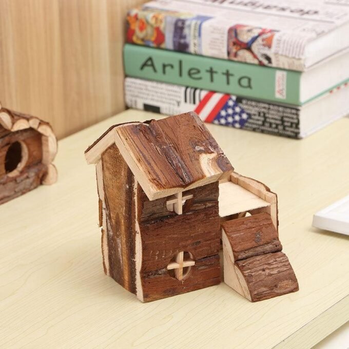 Luxury Log Cabin Hamster House - Image 3