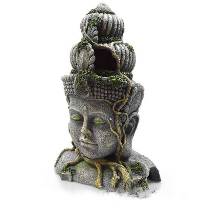 Bodhisattva Head Resin Aquarium Decoration - Stunning Reptile Tank Ornament - Image 3