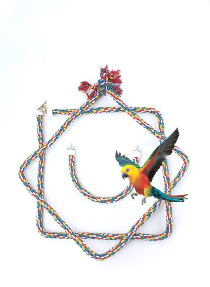 Climbing Rope Birdcage Accessory: Parrot Standing Pole Ladder Stick - Image 2